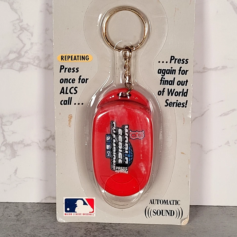 Boston Red Sox World Series Champions Talking Keychain New Old Stock SEE DESC - Image 2 of 4