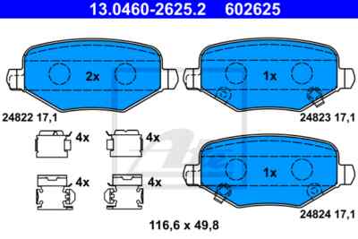 Kit Complet Disques Et Plaquettes De Frein Avant + Arrière ABS Pour Fiat Freemont - Réf. SuperKitDP18028 - Neuf