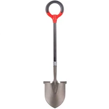 25211 Pro-Lite Carbon Steel Shovel Round Point Shovel Red RADIUS GARDEN