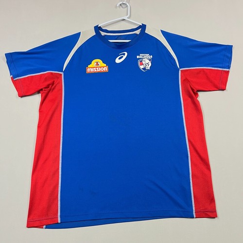 Western Bulldogs AFL Training Shirt Asics On-Field AFL Running Team Mens XL