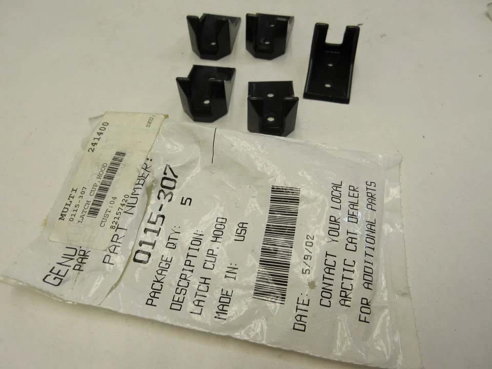 1980 ARCTIC CAT TRAIL CAT LATCH CUPS 5 PACK NEW NOS OEM 0115-307 - Image 2 of 3