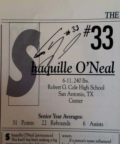 AUTOGRAPHED Shaquille O'Neal 1989 Mcdonalds All-American Basketball Game Pogram - Picture 3 of 5