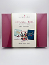 Boxed 24 Christmas Cards Premium Greeting Assortment, Elegant Icons