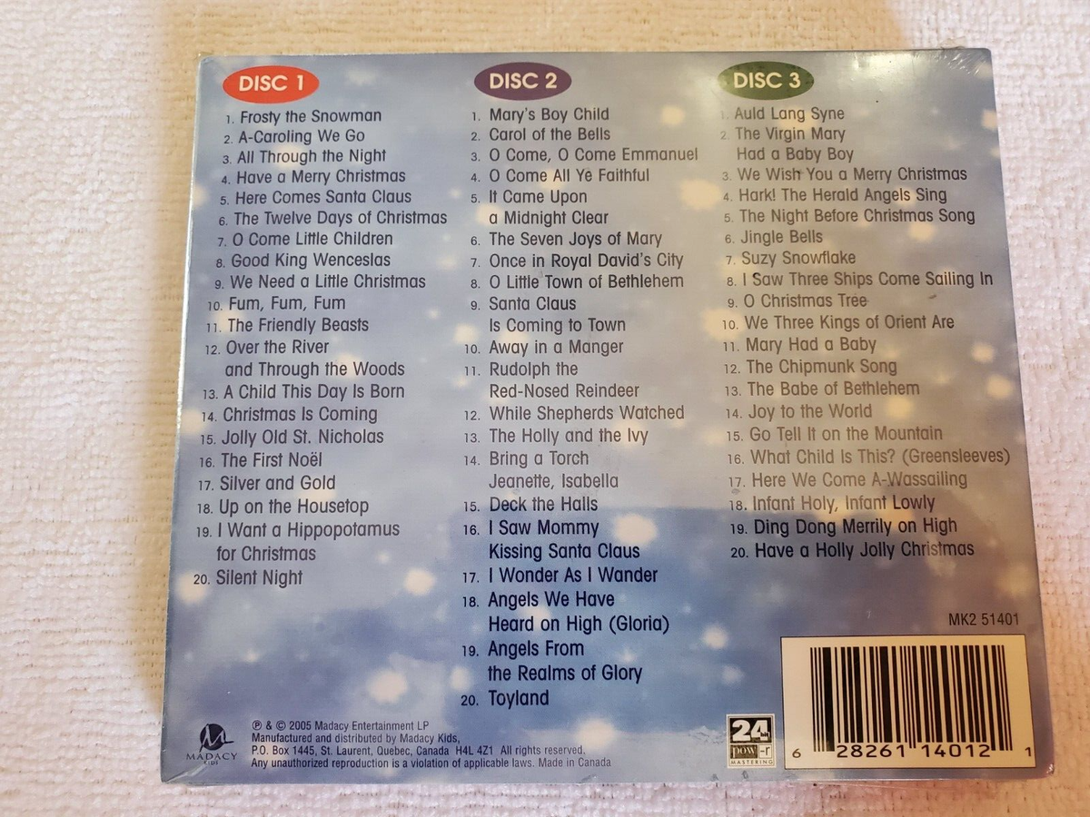 COUNTDOWN KIDS - 60 Christmas Carols For Kids - 3 CD - HARD TO