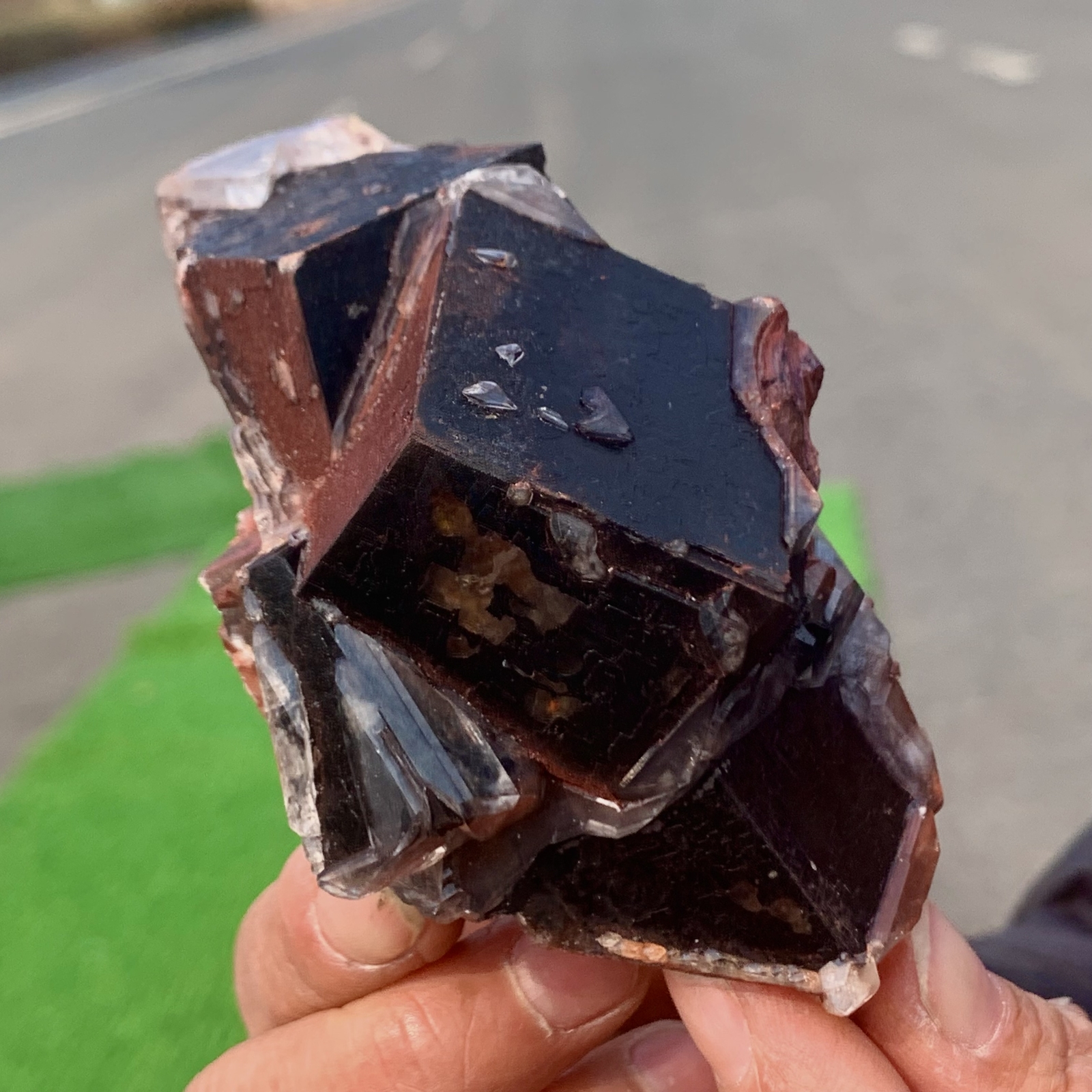 Rare 206G Cube Chocolate Calcite Crystal Mineral Specimen
