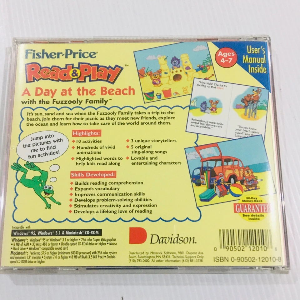 Fisher Price Read & Play A Day At The Beach PC CD-Rom Windows Mac Home School - Image 4 of 4