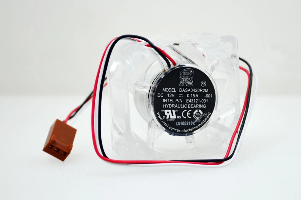 AVC 40mm Crystal 40x40x20mm DC12V 3Pin Blue LED Transparent Fan (Intel Part) - Image 3 of 4