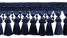 Beaded Tassel Fringe with Gimp Header, Color# J3 [Sold By The Yard]