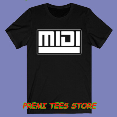 MIDI Musical Instrument Digital Interface Men's Black Size S-3XL
