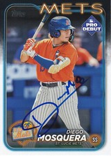 Diego Mosquera Signed IP 2024 Topps Pro Debut Card # PD-72 New York Mets!