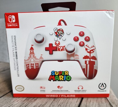 New & Sealed! Nintendo Switch Power A Super Mario Bros Wired Gaming Controller