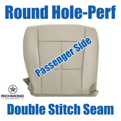 2009 Navigator-Passenger Side Bottom Leather Seat Cover-Double Stitch Seam -Tan