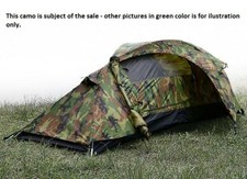 One Man Outdoor Hiking Camping Buschraft TENT ?RECOM? - US WOODLAND - Factor New