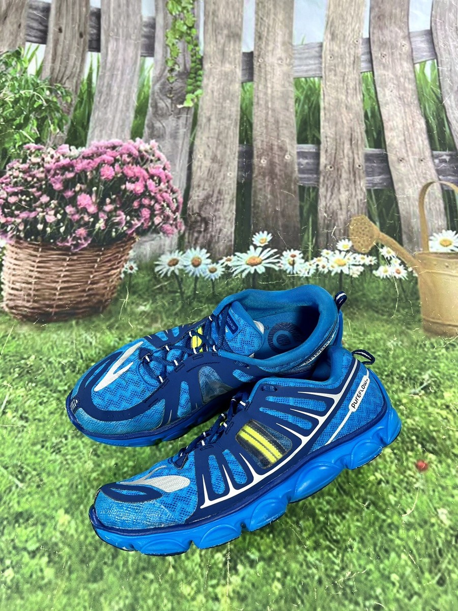 Brooks Pure Flow Size M Women's Blue Running Shoes Lace Up