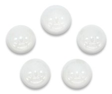 14mm "Opal White" Glass Game Marbles .55 inch - Pack of 10