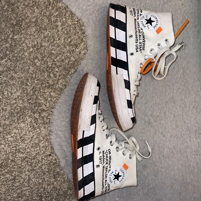 Mens Size 7, Women Size 9 - Converse Chuck 70 x Off-White White