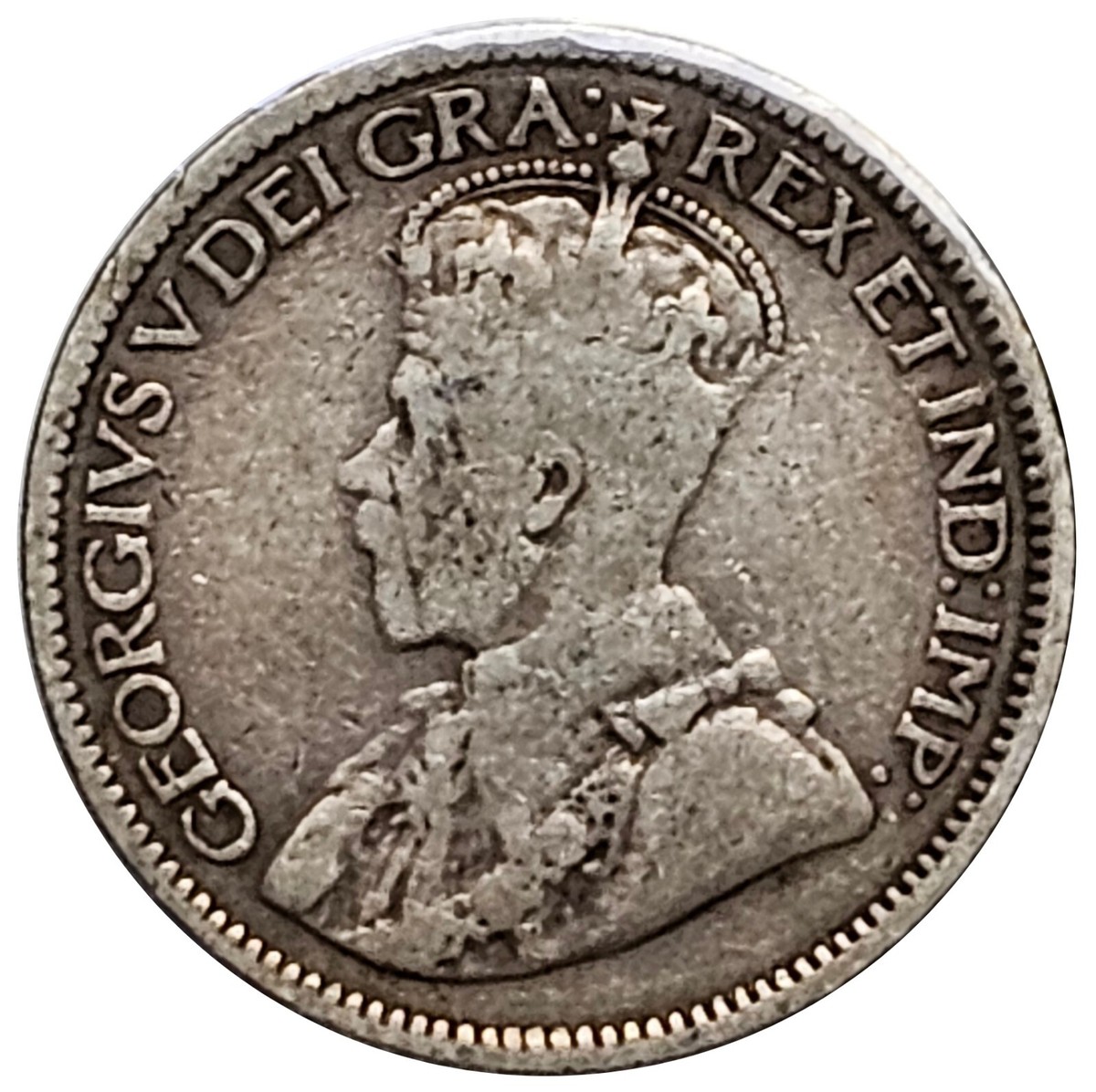 1912 Canada 10 Cents .925 Silver Coin King George V Dime 1st Year