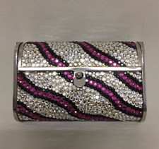 Vintage Pre-loved Auth Judith Leiber Swarovski Crystal Box Clutch Purse $3800