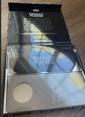 NEW Slip Limited Edition Privacy Please Silk Black Sleep Mask & Door Hanger Set