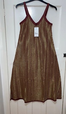 slim fit dress slacks Metallic Knit Sleeveless Column Maxi Dress | Alarnaa main image 0