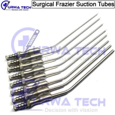 Frazier Suction Tube 6,7,8,9,10,11,12,15 Surgical Diagnostic Instrument Set of 8
