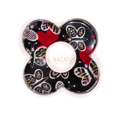 Das Original RING DING Scheibe Flower Acryl ca. 18 mm