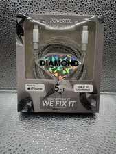 iPhone To C Port Charging Cord PowerTek Fast Charge New Silver Warranty 