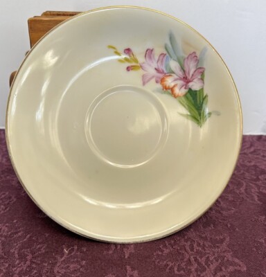 Antique Saucer Occupied Japan Hand Painted Flowers 6  Beautiful Color