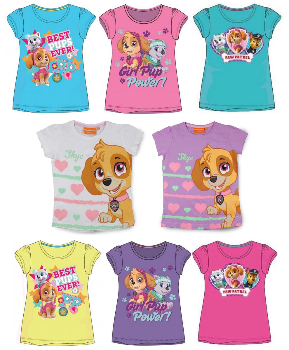 PAW PATROL T SHIRT GIRLS CHILDS KIDS COTTON | eBay UK