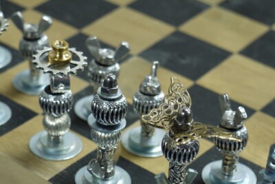 CHESS GAME *2x3 FRIDGE MAGNET* THE QUEEN'S GAMBIT KING QUEEN BISHOP KNIGHT PAWN