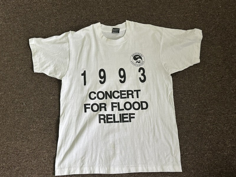 Vintage Rare 90’s 1993 Concert For Flood Relief  The Atomics Poole T Shirt vtg