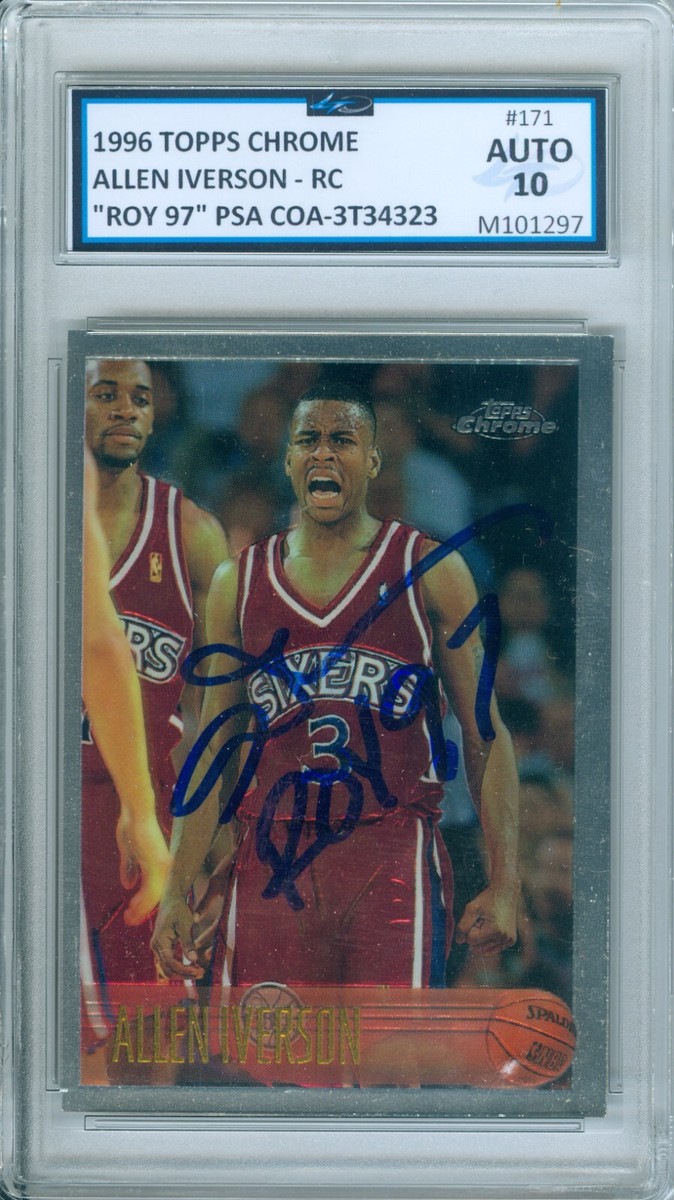 その他 Allen Iverson rc auto topps Allen Iverson 1996 Topps Chrome 