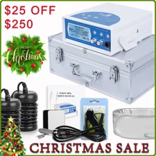 Ionic Detox Foot Bath Spa Machine Kit Cell Cleanse 2-Array with Basin for Home