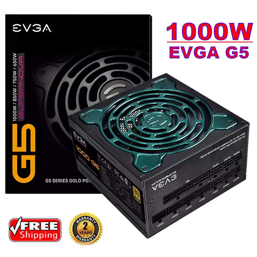 EVGA SuperNOVA 1000 G5 80 Plus Gold 1000W, Fully Modular ECO Mode