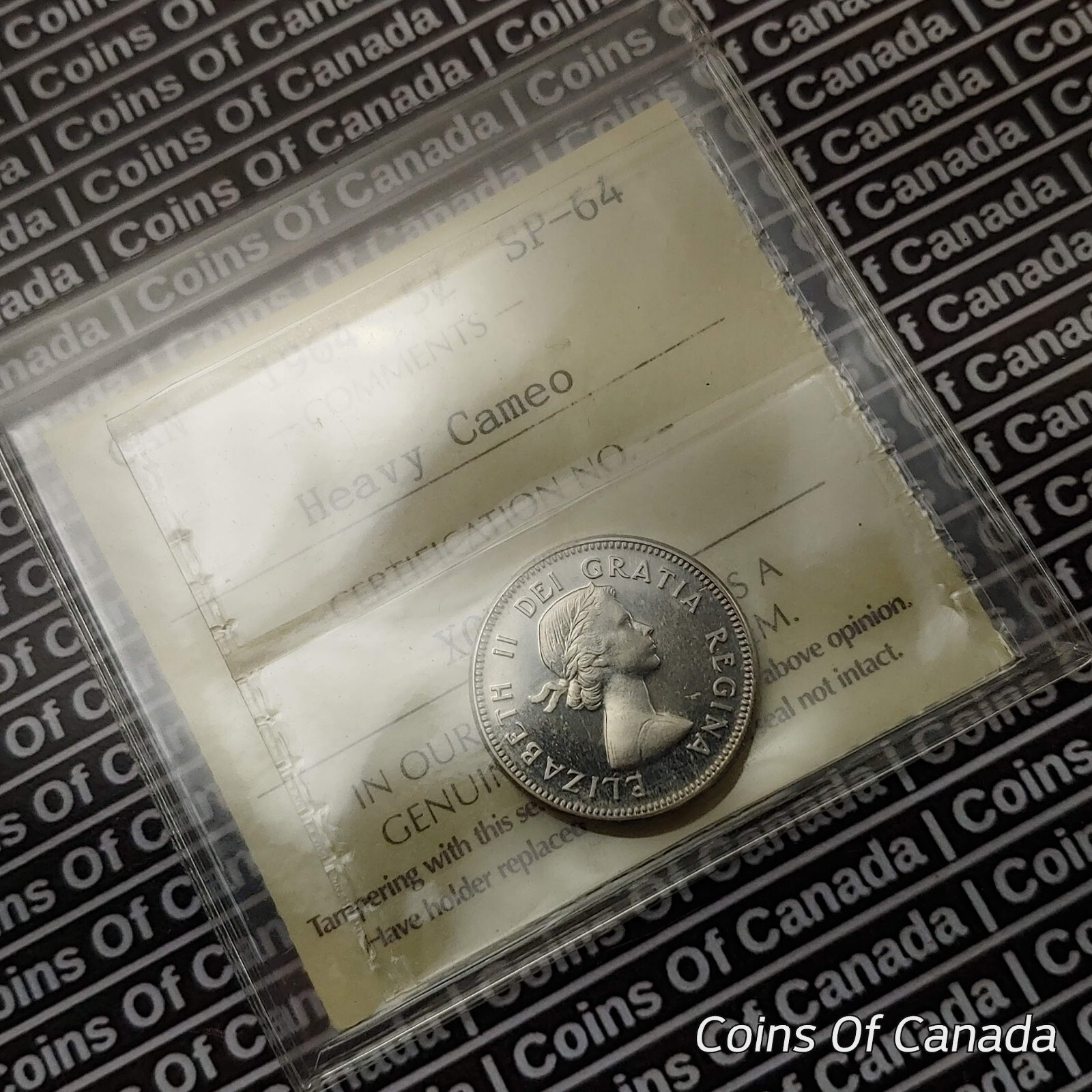 1964 Canada 5 Cents Nickel ICCS SP 64 Heavy Cameo Top Population 1964-canada-5-cents-nickel-iccs-sp-64-heavy-cameo-top-population
