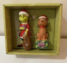 Dr. Suess The Grinch And Max Ceramic Salt and Pepper Shakers Christmas Decor