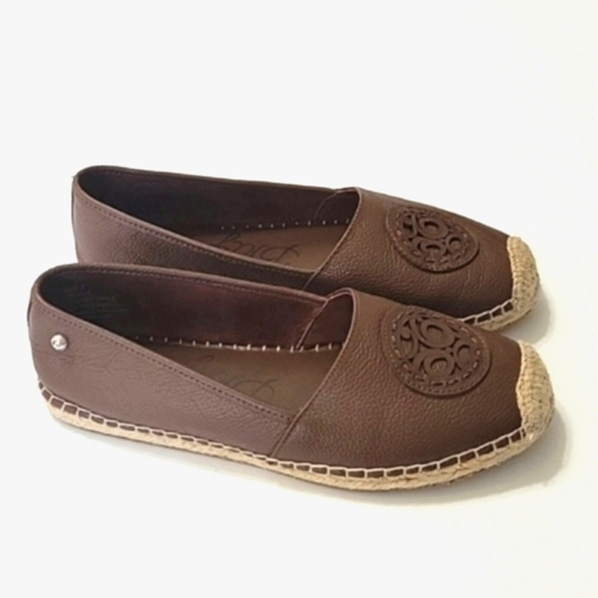 Brighton Jett Women BROWN Leather Silver Slip On Espadrille  display picture 1