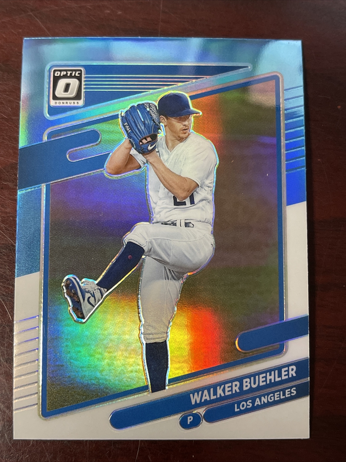 Walker Buehler - 2021 Donruss Optic - Carolina Blue Prizm Parallel LA Dodgers
