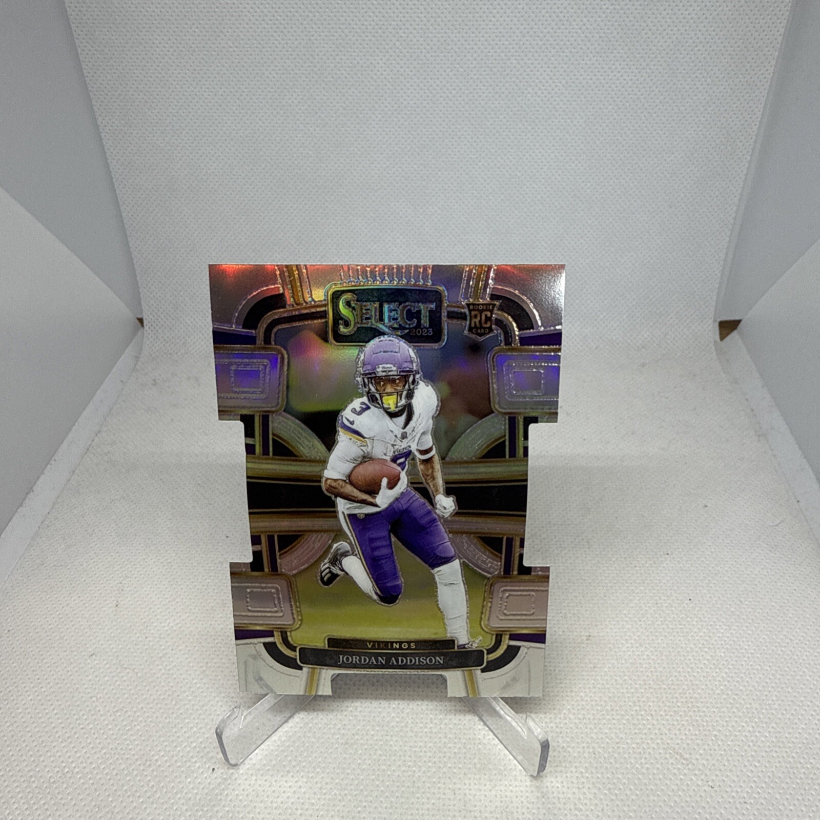 Jordan Addison - 2023 Panini Select- #66 - RC- Concourse Silver Die-Cut Prizm