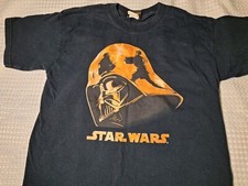 Vintage Star Wars Darth Vader Black Cotton T-shirt Kids Size XL Lucasfilm