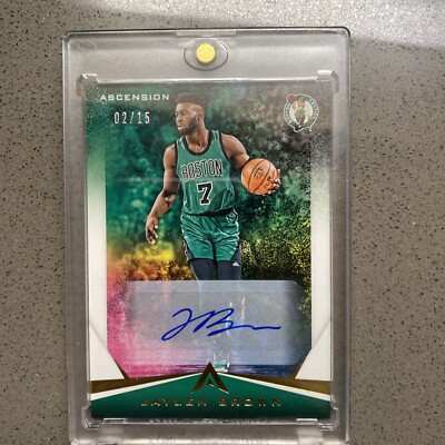 2017-18 Panini Ascension Auto #15 Jaylen Brown 02/15 Boston Celtics  Rare