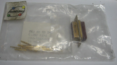D-Sub 15 Pin Female Connector ITT w. Crimp Pins - NOS Qty 1