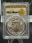 2017 Silver Eagle PCGS MS70 First Day of Issue Cleveland Signed Designer Label