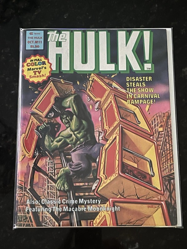 RARE 1978 (RAMPAGING) HULK Magazine #11 - 2ND MOON KNIGHT!  FN Larkin Cover