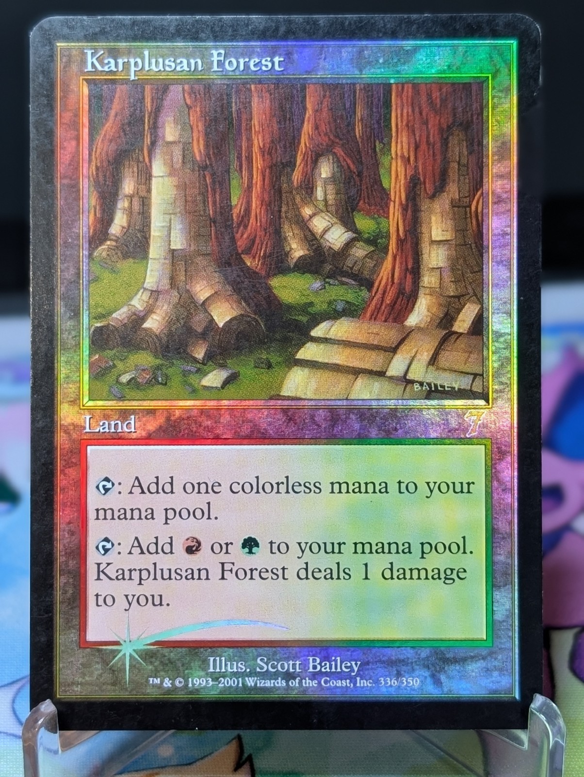 Foil NM Karplusan Forest 7th Edition MTG