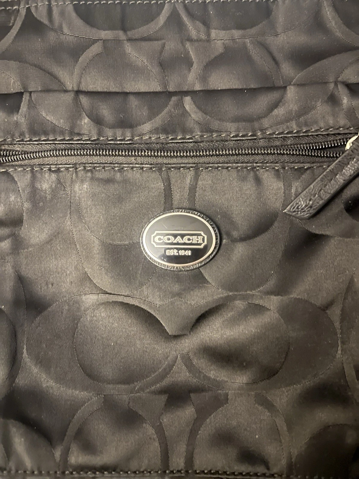 *Vintage* Borsa a tracolla Coach 77408 Signature Getaway nera usata