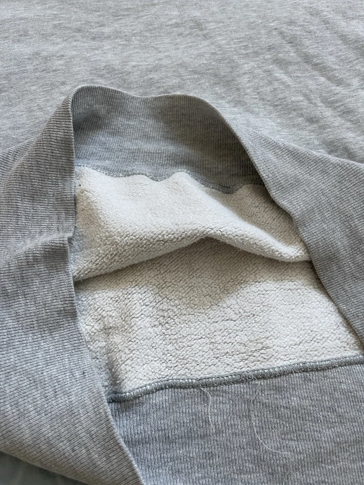 Vintage 50s 60s Pilgrim Crewneck Sweatshirt L/XL Grey Pullover USA Single V Rare - Image 3 of 4