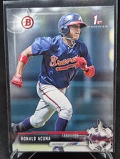 Ronald Acuna jr 1st Bowman paper Rookie card 2017 Atlanta Braves . rookie card picture