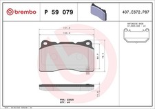 Brembo Front Brake Pad Set fits Cadillac CT6 2016-2019 3.0