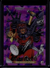 SkyBox 2024 Marvel Masterpieces '92 Platinum Magneto #49 Purple Crystals